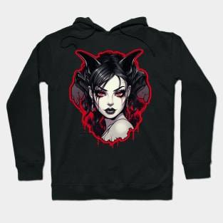 Goth Girl Demon Devil Succubus Hoodie